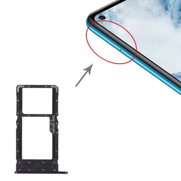 SIM Card Tray + SIM Card Tray / Micro SD Card Tray for Huawei Maimang 9 (Black) - Card Socket by PMc TechLife | Online Shopping South Africa | PMc TechLife | Buy Now Pay Later Mobicred