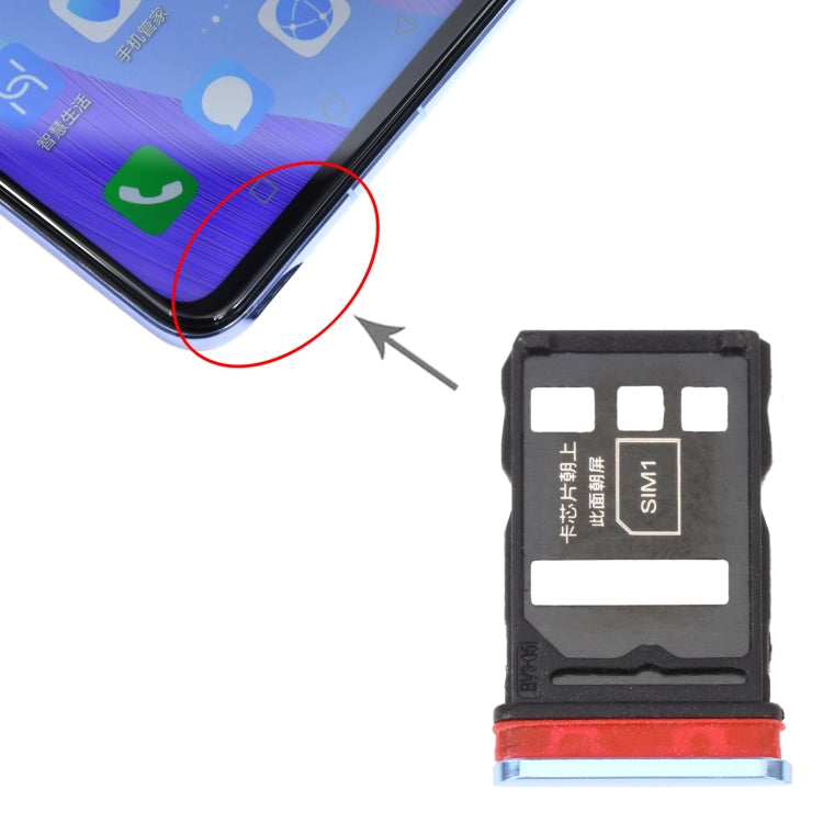 SIM Card Tray + SIM Card Tray for Huawei Nova 6 (Twilight) - Card Socket by PMc TechLife | Online Shopping South Africa | PMc TechLife | Buy Now Pay Later Mobicred