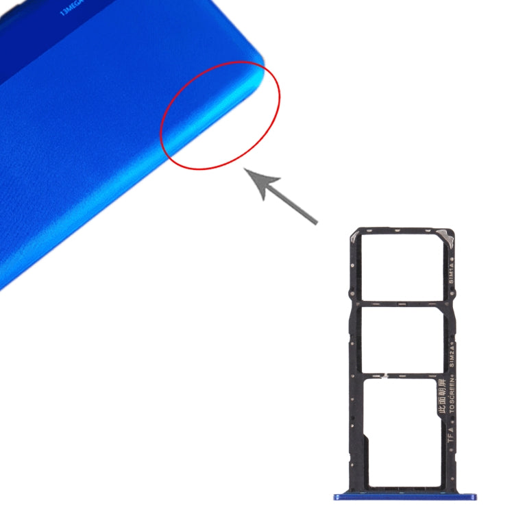 SIM Card Tray + SIM Card Tray + Micro SD Card Tray for Honor 8S (Blue) - free shipping - PMc TechLife - Order now!