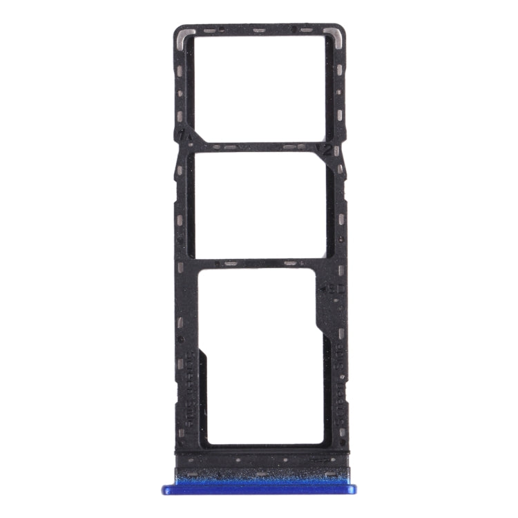 For Tecno Spark 4 / Camon 12 KC2 KC8 CC7 SIM Card Tray + SIM Card Tray + Micro SD Card Tray (Blue) - Card Tray by PMc TechLife | Online Shopping South Africa | PMc TechLife | Buy Now Pay Later Mobicred