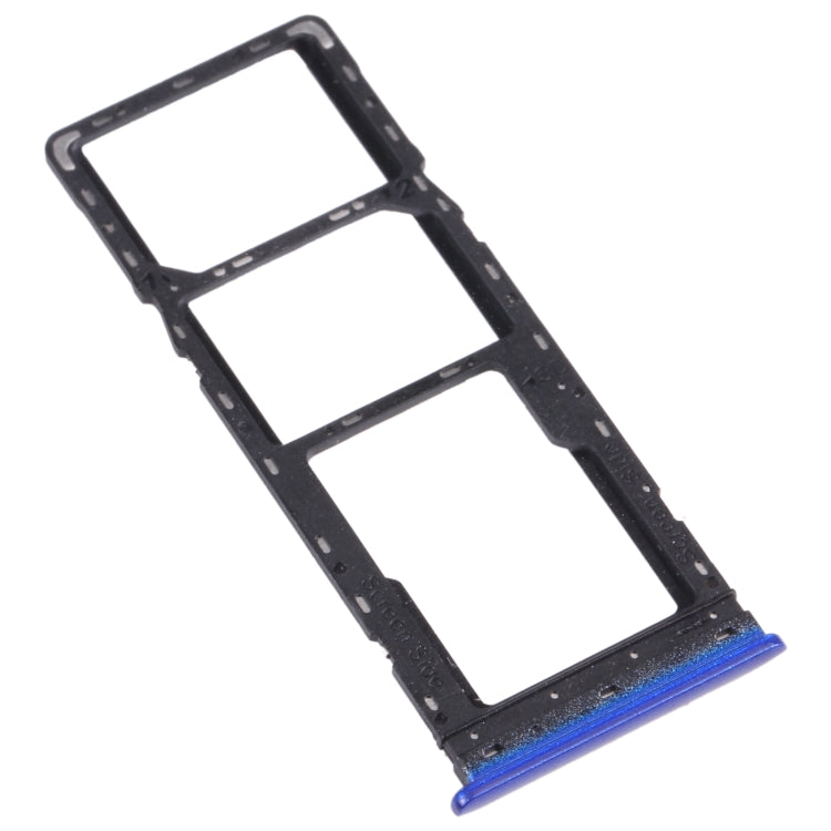 For Tecno Spark 4 / Camon 12 KC2 KC8 CC7 SIM Card Tray + SIM Card Tray + Micro SD Card Tray (Blue) - Card Tray by PMc TechLife | Online Shopping South Africa | PMc TechLife | Buy Now Pay Later Mobicred