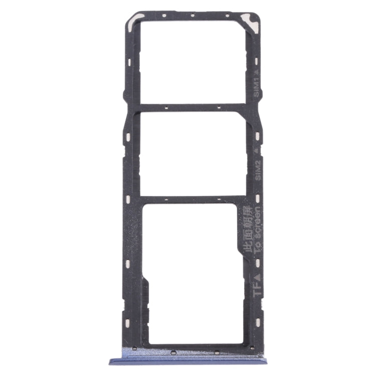 For OPPO Realme C15 RMX2180  SIM Card Tray + SIM Card Tray + Micro SD Card Tray (Blue) - Card Socket by PMc TechLife | Online Shopping South Africa | PMc TechLife | Buy Now Pay Later Mobicred