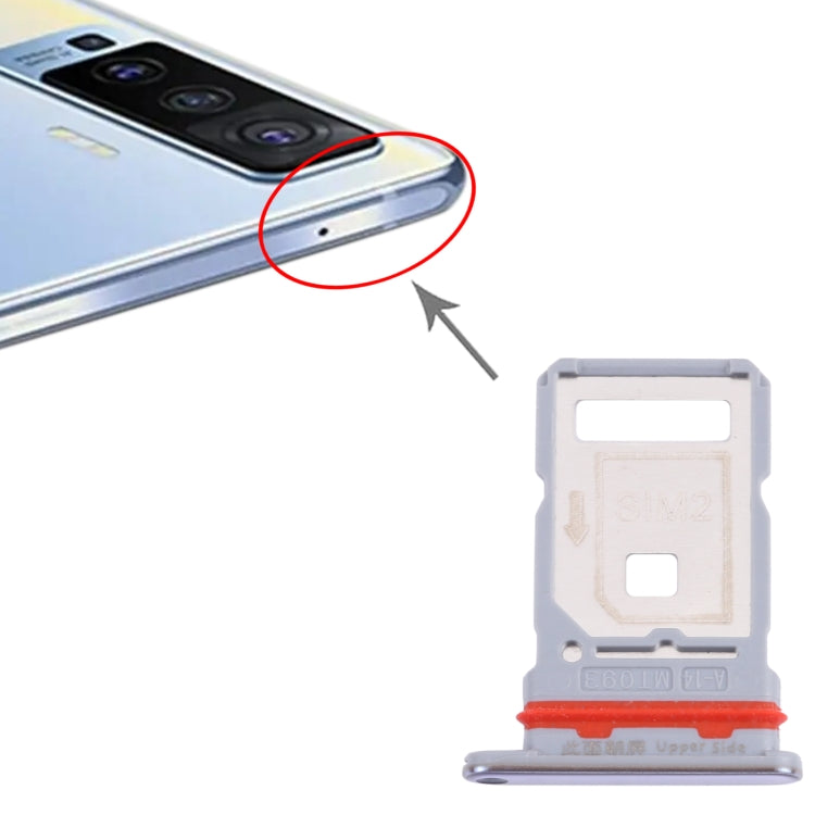 For vivo S9e SIM Card Tray + SIM Card Tray (White) - Card Socket by PMc TechLife | Online Shopping South Africa | PMc TechLife | Buy Now Pay Later Mobicred