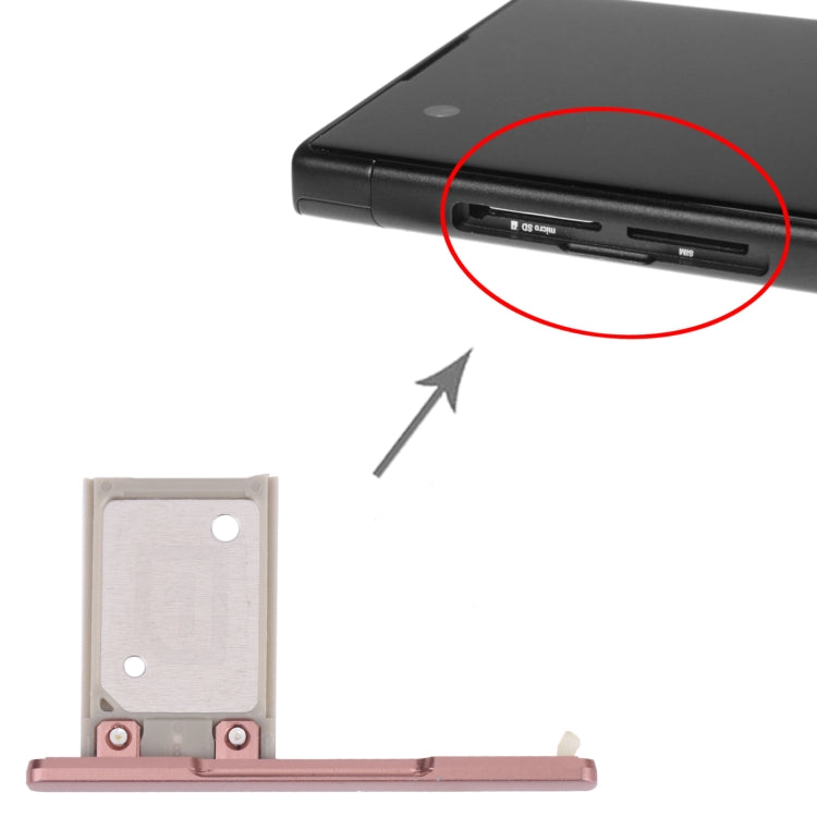 SIM Card Tray for Sony Xperia XA1 Ultra / Xperia XA1(Pink) - Card Tray by PMc TechLife | Online Shopping South Africa | PMc TechLife | Buy Now Pay Later Mobicred