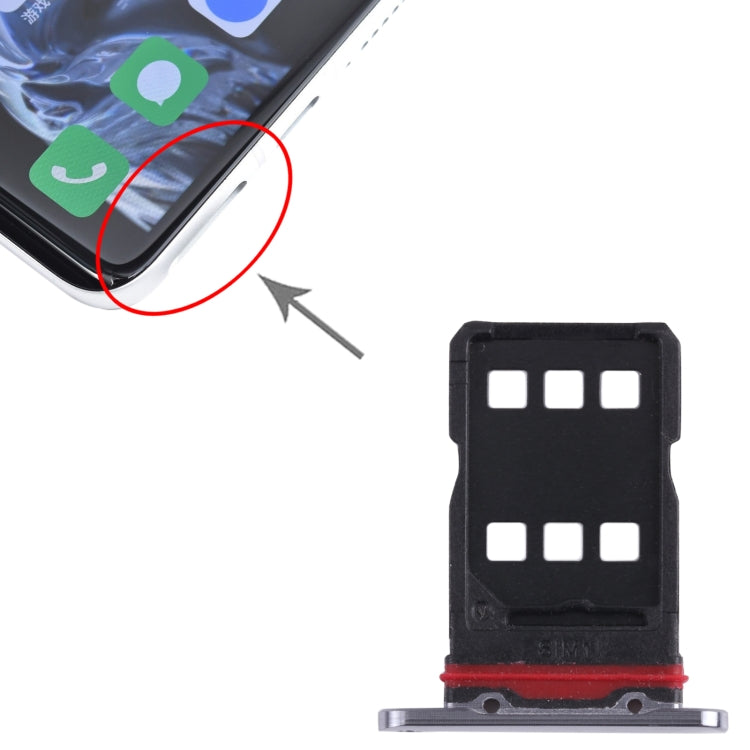 For Meizu 18 Pro SIM Card Tray + SIM Card Tray (Grey) - For Meizu by PMc TechLife | Online Shopping South Africa | PMc TechLife | Buy Now Pay Later Mobicred