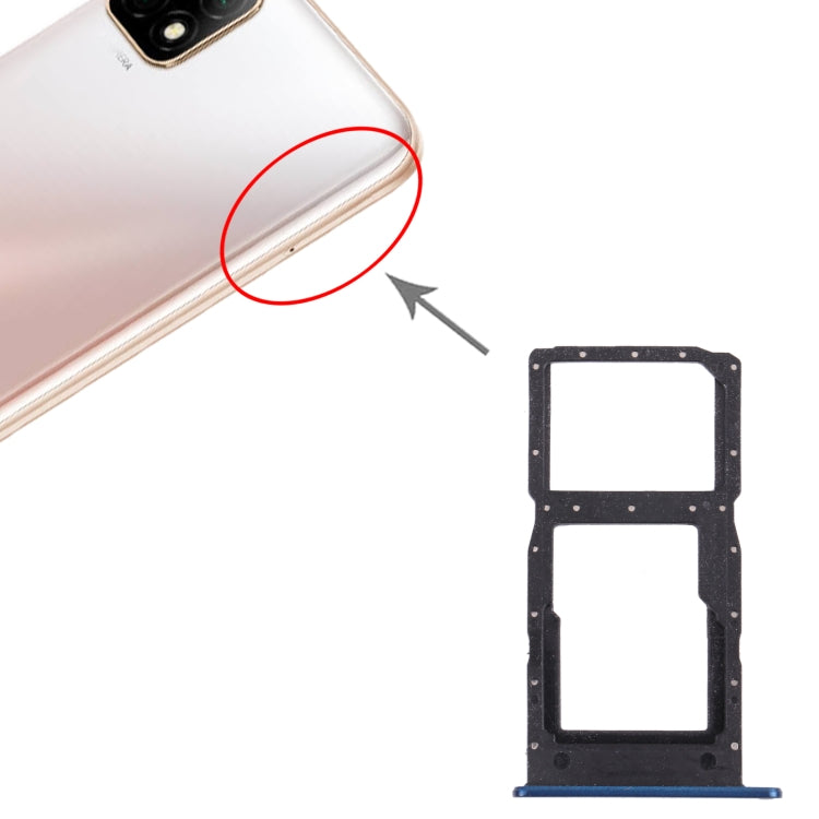 SIM Card Tray + SIM Card Tray / Micro SD Card Tray for Huawei Enjoy 20 5G (Blue) - Card Socket by PMc TechLife | Online Shopping South Africa | PMc TechLife | Buy Now Pay Later Mobicred