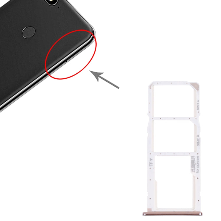 SIM Card Tray + SIM Card Tray + Micro SD Card Tray for Huawei Y7 (2018) (Silver) - Card Socket by PMc TechLife | Online Shopping South Africa | PMc TechLife | Buy Now Pay Later Mobicred