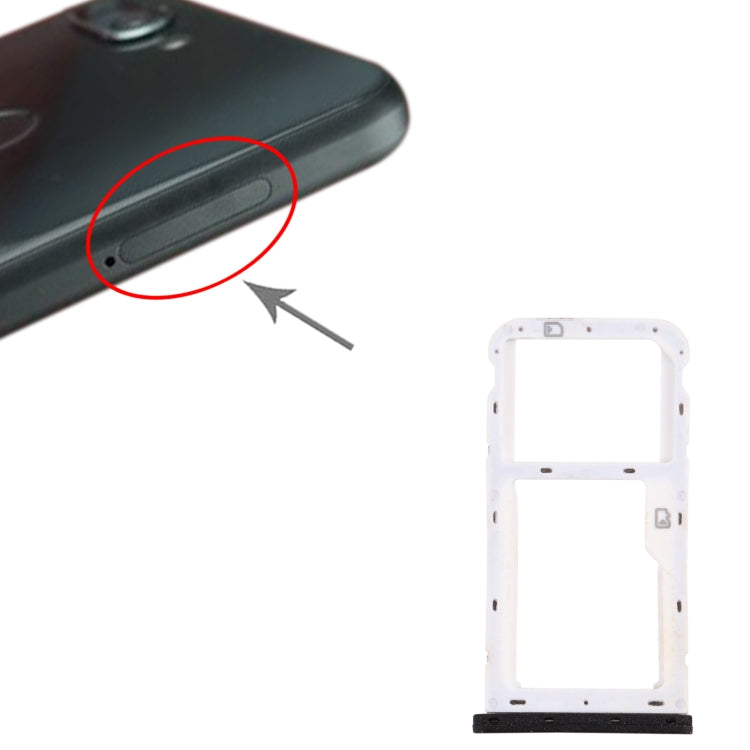 SIM Card Tray + SIM Card Tray / Micro SD Card Tray for ZTE Blade V9 Vita (Black) - For ZTE by PMc TechLife | Online Shopping South Africa | PMc TechLife | Buy Now Pay Later Mobicred