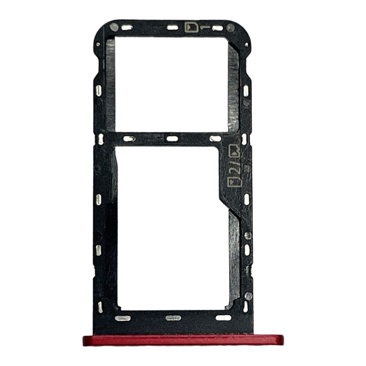 SIM Card Tray + Micro SD Card Tray for ZTE Blade A51 (Red) - For ZTE by PMC TechLife | Online Shopping South Africa | PMC TechLife