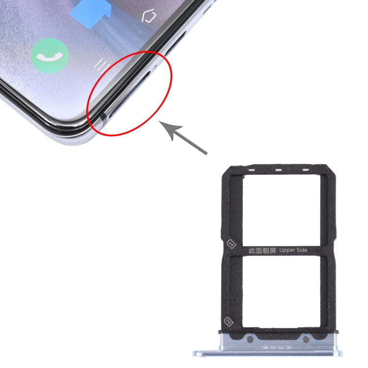 For vivo iQOO 5 5G SIM Card Tray + SIM Card Tray (Blue) - Card Socket by PMc TechLife | Online Shopping South Africa | PMc TechLife | Buy Now Pay Later Mobicred