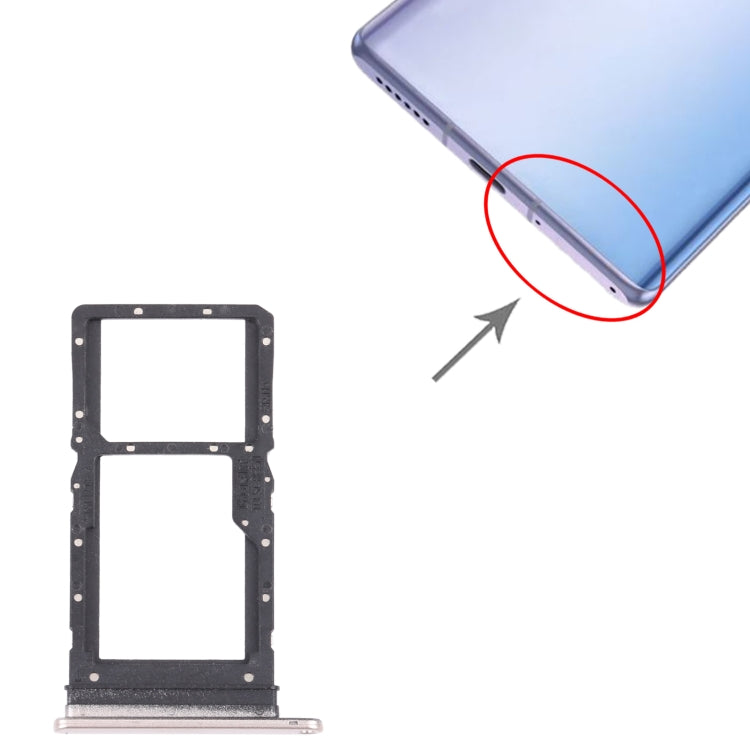 SIM Card Tray + SIM Card Tray / Micro SD Card Tray for Honor Play 30 Plus(Gold) - Card Socket by PMc TechLife | Online Shopping South Africa | PMc TechLife | Buy Now Pay Later Mobicred