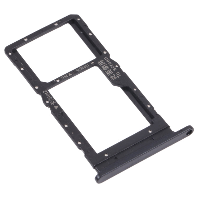 SIM Card Tray + SIM Card Tray / Micro SD Card Tray for Honor Play 20 (Black) - Card Socket by PMc TechLife | Online Shopping South Africa | PMc TechLife | Buy Now Pay Later Mobicred