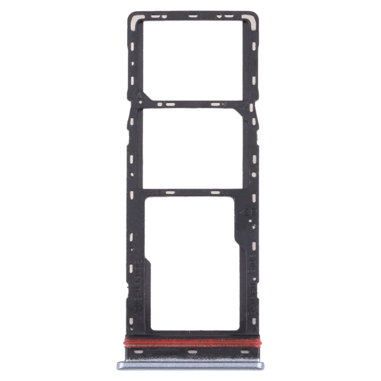 For Infinix Zero 8i X687B SIM Card Tray + SIM Card Tray + Micro SD Card Tray (Silver) - Card Tray by PMc TechLife | Online Shopping South Africa | PMc TechLife | Buy Now Pay Later Mobicred