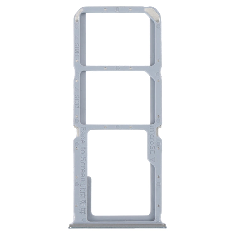 For OPPO A95 4G/Reno6 Lite SIM Card Tray + SIM Card Tray + Micro SD Card Tray (Silver) - Card Socket by PMc TechLife | Online Shopping South Africa | PMc TechLife | Buy Now Pay Later Mobicred