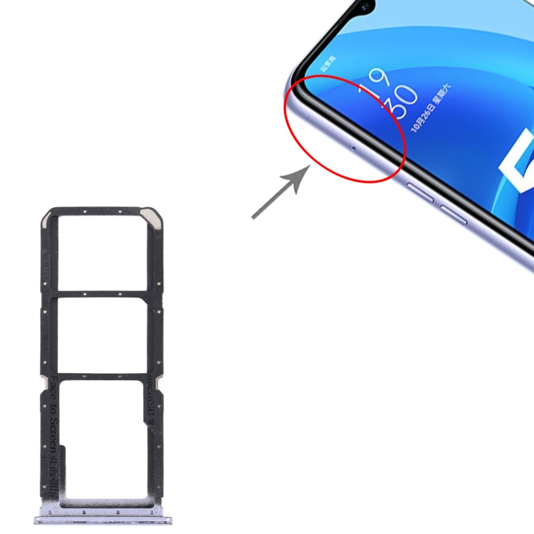 For OPPO A56 5G SIM Card Tray + SIM Card Tray + Micro SD Card Tray (Purple) - Card Socket by PMc TechLife | Online Shopping South Africa | PMc TechLife | Buy Now Pay Later Mobicred