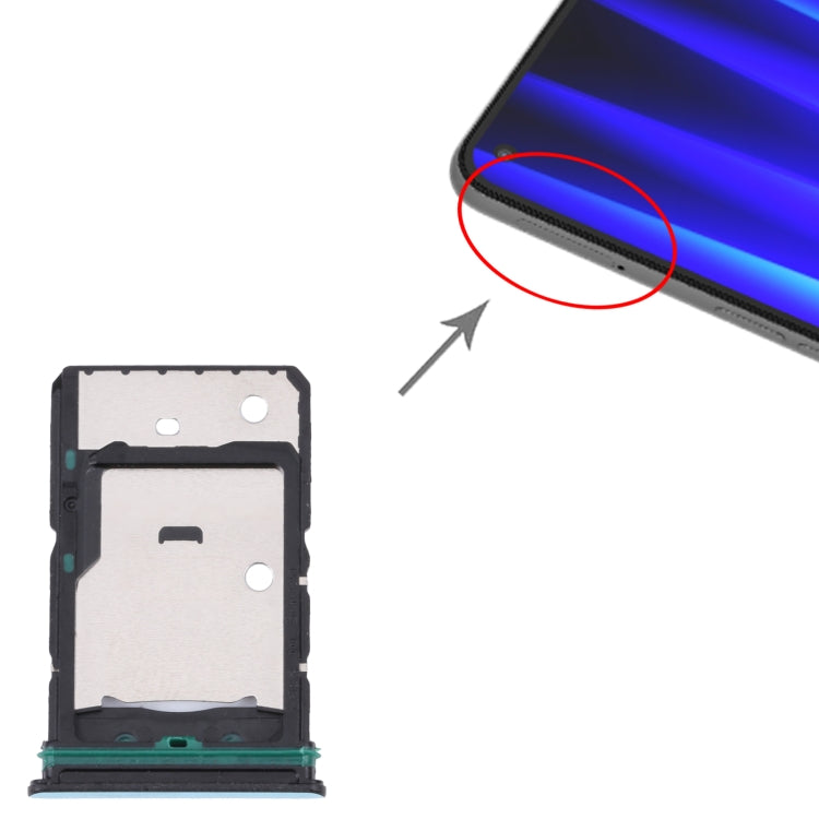 For OnePlus Nord CE 2 5G SIM Card Tray + SIM Card Tray + Micro SD Card Tray (Green) - Card Tray by PMc TechLife | Online Shopping South Africa | PMc TechLife | Buy Now Pay Later Mobicred