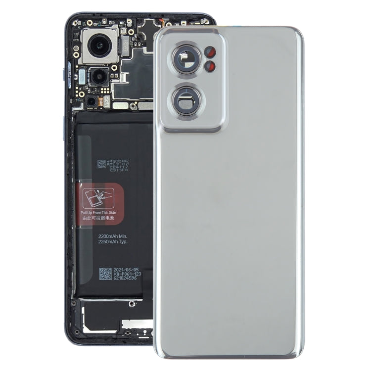 For OnePlus Nord CE 2 5G IV2201 Battery Back Cover(Silver) - Back Cover by PMC Jewellery | Online Shopping South Africa | PMC Jewellery | Buy Now Pay Later Mobicred