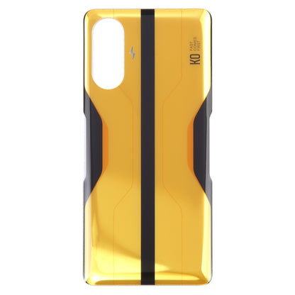 Glass Battery Back Cover for Xiaomi Redmi K40 Gaming(Yellow) - Back Cover by PMC Jewellery | Online Shopping South Africa | PMC Jewellery