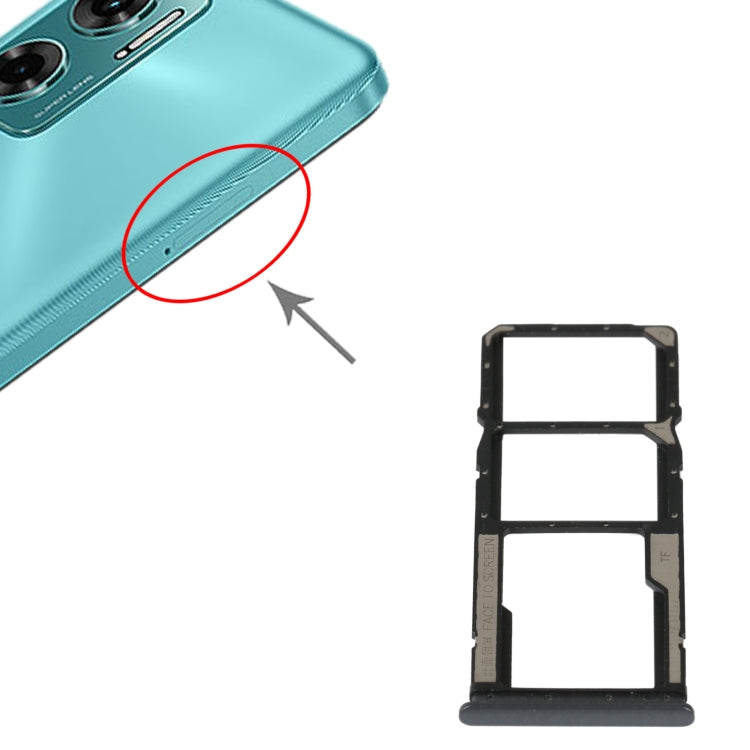 SIM Card Tray + SIM Card Tray + Micro SD Card Tray For Xiaomi Redmi 10 5G (Black) - Card Tray by PMc TechLife | Online Shopping South Africa | PMc TechLife | Buy Now Pay Later Mobicred