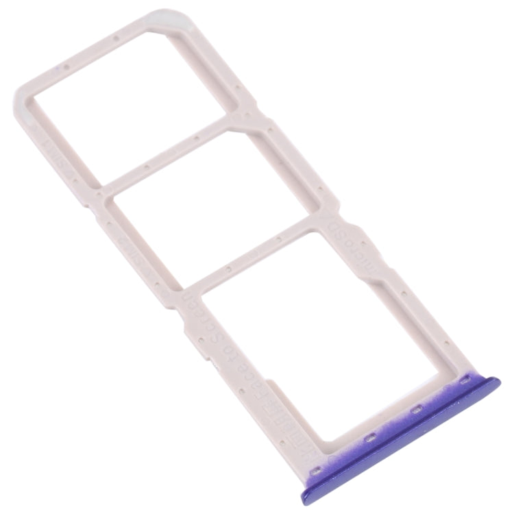 For OPPO A52 4G SIM Card Tray + SIM Card Tray + Micro SD Card Tray (Blue) - Card Socket by PMc TechLife | Online Shopping South Africa | PMc TechLife | Buy Now Pay Later Mobicred