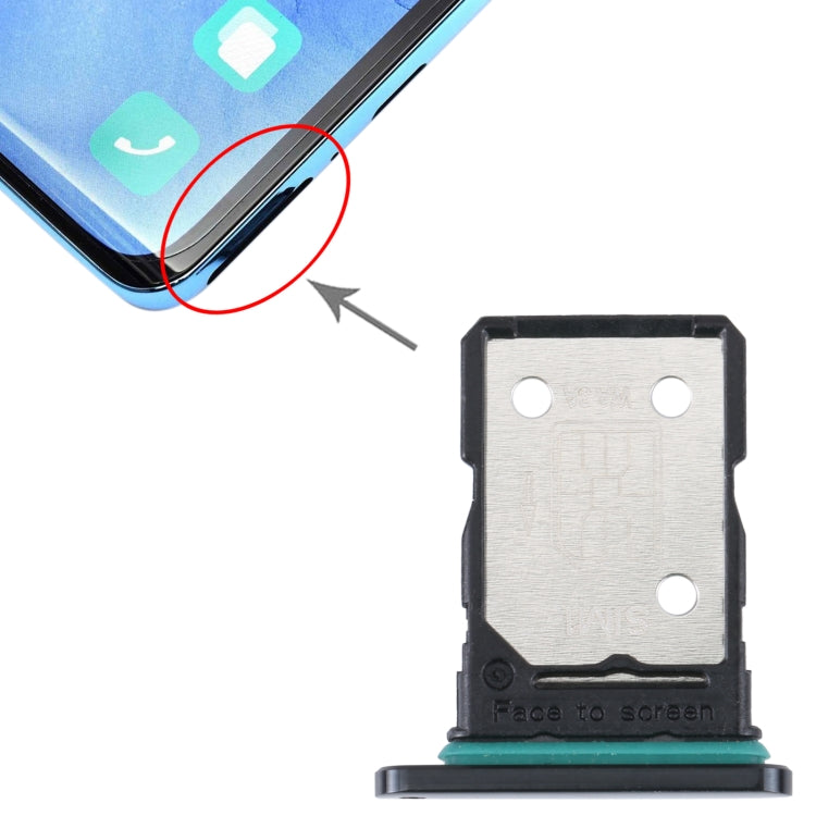 For OPPO Reno5 Pro 5G SIM Card Tray + SIM Card Tray (Black) - Card Socket by PMc TechLife | Online Shopping South Africa | PMc TechLife | Buy Now Pay Later Mobicred