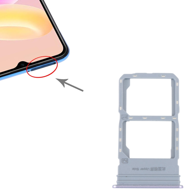 For vivo Y55S 5G SIM Card Tray + SIM Card Tray (Pink) - Card Tray by PMc TechLife | Online Shopping South Africa | PMc TechLife | Buy Now Pay Later Mobicred