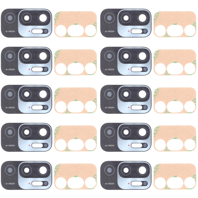 10 PCS Back Camera Lens for Xiaomi Redmi Note 10T 5G - Camera by PMC TechLife | Online Shopping South Africa | PMC TechLife