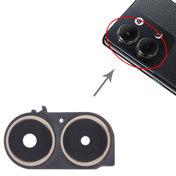 For OPPO Reno9 Original Camera Lens Cover (Gold) - Camera Series by PMC TechLife | Online Shopping South Africa | PMC TechLife | Buy Now Pay Later Mobicred