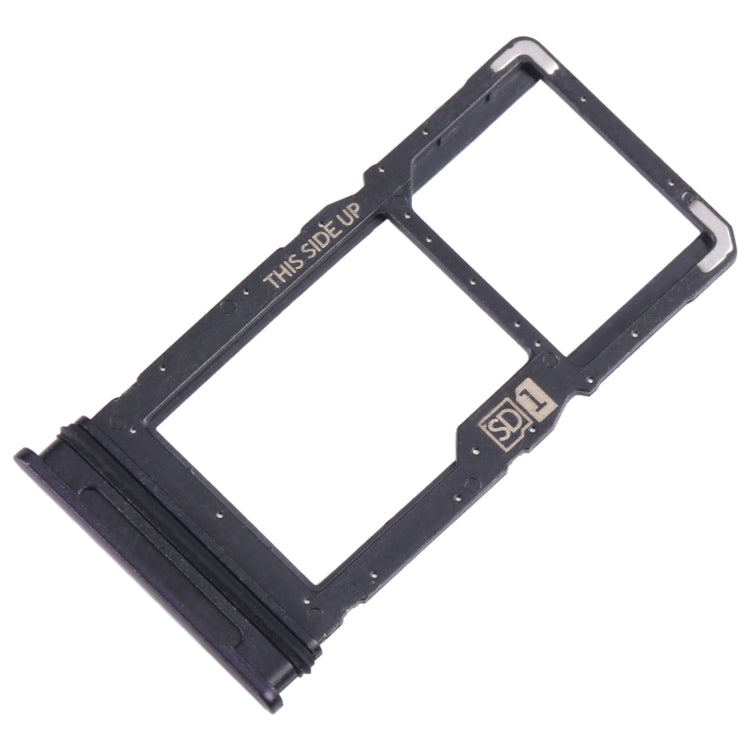 For Motorola One 5G Ace SIM Card Tray + Micro SD Card Tray (Black) - Card Socket by PMC Jewellery | Online Shopping South Africa | PMC Jewellery