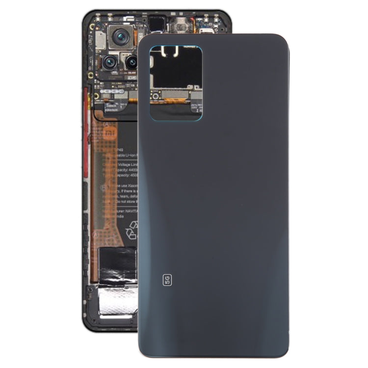 For Xiaomi Poco F4 OEM Glass Material Battery Back Cover(Black) - Back Cover by PMc TechLife | Online Shopping South Africa | PMc TechLife | Buy Now Pay Later Mobicred