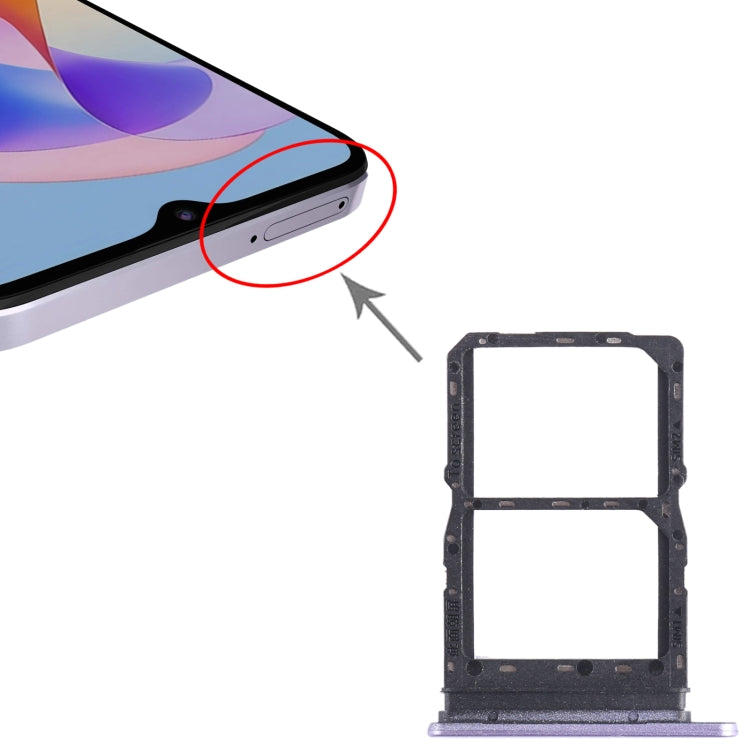 For Honor Play 40C SIM + SIM Card Tray (Purple) - Card Socket by PMc TechLife | Online Shopping South Africa | PMc TechLife | Buy Now Pay Later Mobicred