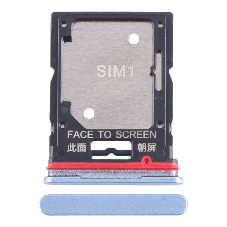 For Xiaomi Poco X4 GT SIM Card Tray + SIM Card Tray / Micro SD Card Tray (Blue) - Card Tray by PMC Jewellery | Online Shopping South Africa | PMC Jewellery