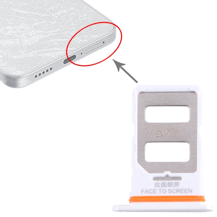 For Xiaomi Note 13 Pro SIM Card Tray + SIM Card Tray (White) - Card Tray by PMC Jewellery | Online Shopping South Africa | PMC Jewellery