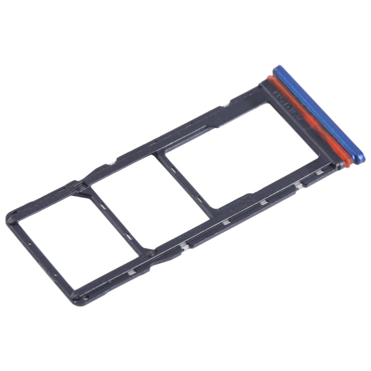 For Tecno Pop 5 LTE SIM Card Tray + SIM Card Tray + Micro SD Card Tray (Dark Blue) - Card Tray by PMC TechLife | Online Shopping South Africa | PMC TechLife
