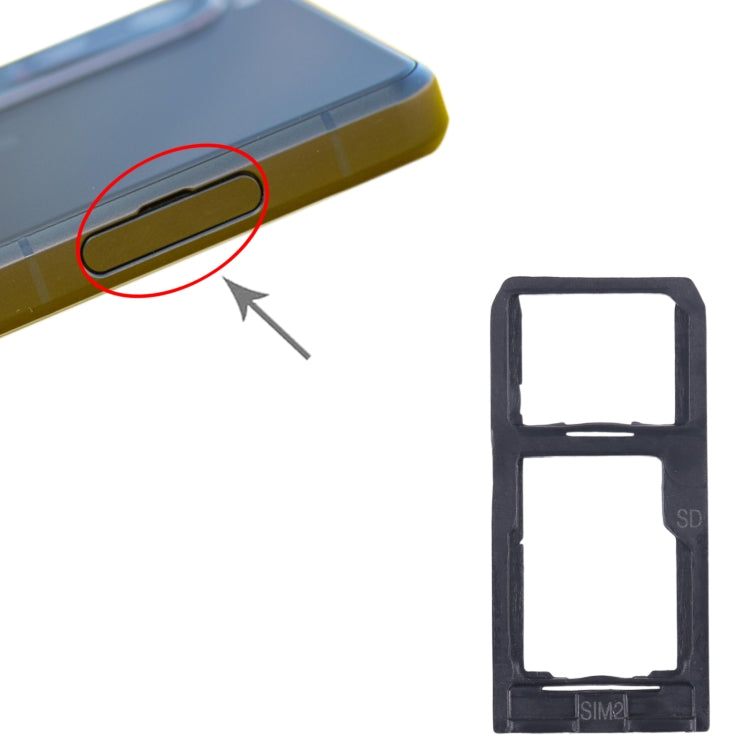 For Sony Xperia 5 III Original SIM Card Tray + SIM / Micro SD Card Tray (Black) - Card Tray by PMC TechLife | Online Shopping South Africa | PMC TechLife | Buy Now Pay Later Mobicred