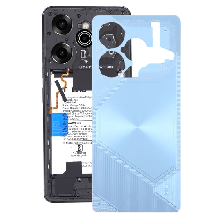 For Tecno Pova 6 Pro Original Battery Back Cover(Blue) - Back Cover by PMC TechLife | Online Shopping South Africa | PMC TechLife | Buy Now Pay Later Mobicred