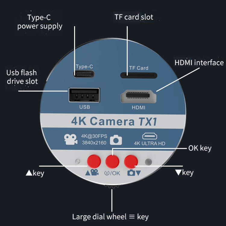 Kaisi TX1 IMX678 Sensor 55MP 4K Ultra HD Industry Microscope Camera - Microscope Magnifier Series by Kaisi | Online Shopping South Africa | PMC Jewellery | Buy Now Pay Later Mobicred