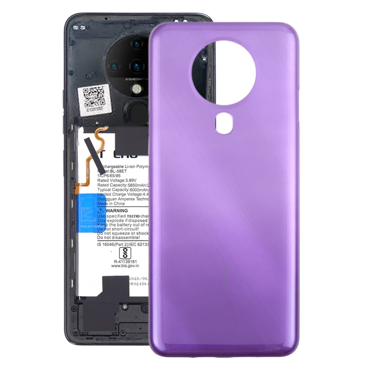 For Tecno Spark 6 Original Battery Back Cover(Purple) - Back Cover by PMc TechLife | Online Shopping South Africa | PMc TechLife | Buy Now Pay Later Mobicred