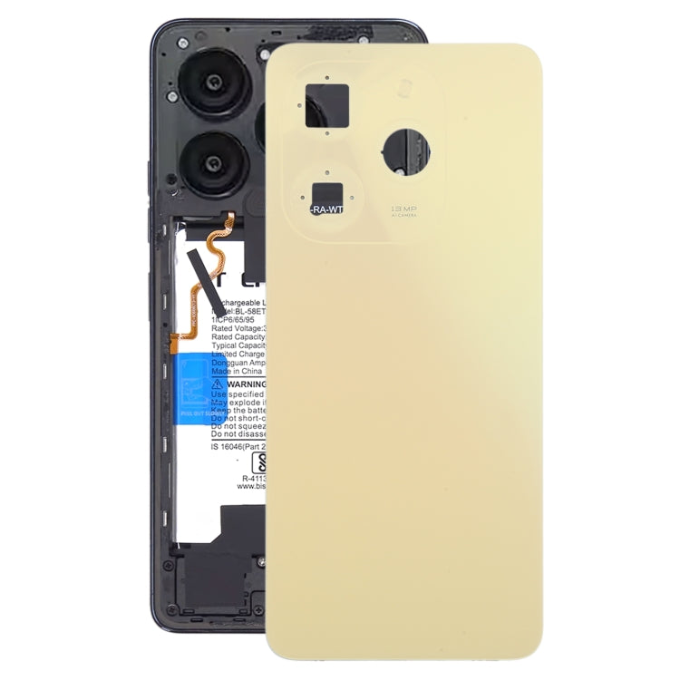 For Tecno Spark Go 2024 Original Battery Back Cover(Gold) - Back Cover by PMc TechLife | Online Shopping South Africa | PMc TechLife | Buy Now Pay Later Mobicred