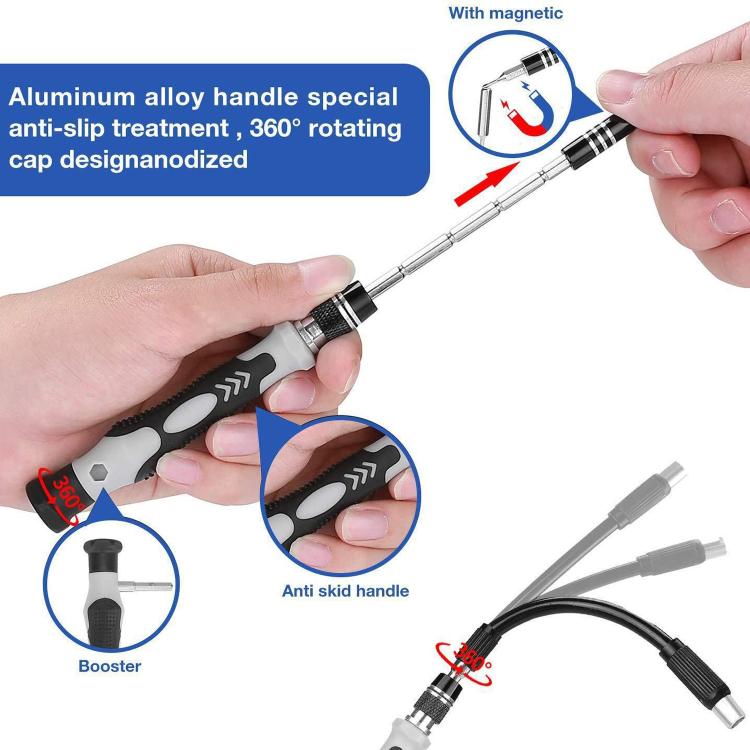 122 in 1 Precision Magnetic Screwdriver Kit (Red) - Screwdriver Set by PMC TechLife | Online Shopping South Africa | PMC TechLife | Buy Now Pay Later Mobicred