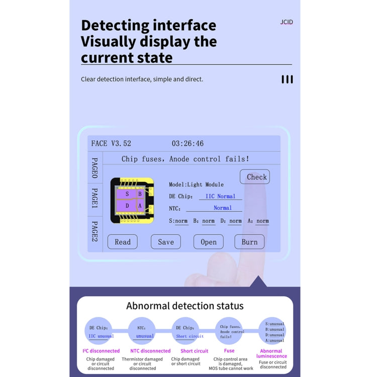 JC F2 Dot Matrix Module Testing 2nd Gen For iPhone X~12 Series - free shipping - PMC TechLife - Order now!
