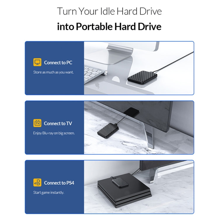 ORICO 2520U3 2.5-Inch Portable Hard Drive Enclosure(White) - HDD Enclosure by ORICO | Online Shopping South Africa | PMC TechLife | Buy Now Pay Later Mobicred