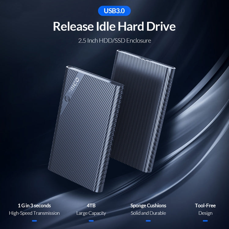 ORICO 2521U3 2.5-Inch Portable Hard Drive Enclosure - HDD Enclosure by ORICO | Online Shopping South Africa | PMC TechLife | Buy Now Pay Later Mobicred