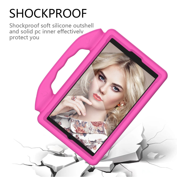 For Huawei MatePad T 8 2020 EVA Shockproof Protective Case with Thumb Holder(RoseRed) - Huawei by PMC Jewellery | Online Shopping South Africa | PMC Jewellery