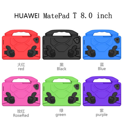 For Huawei MatePad T 8 2020 EVA Shockproof Protective Case with Thumb Holder(RoseRed) - Huawei by PMC Jewellery | Online Shopping South Africa | PMC Jewellery