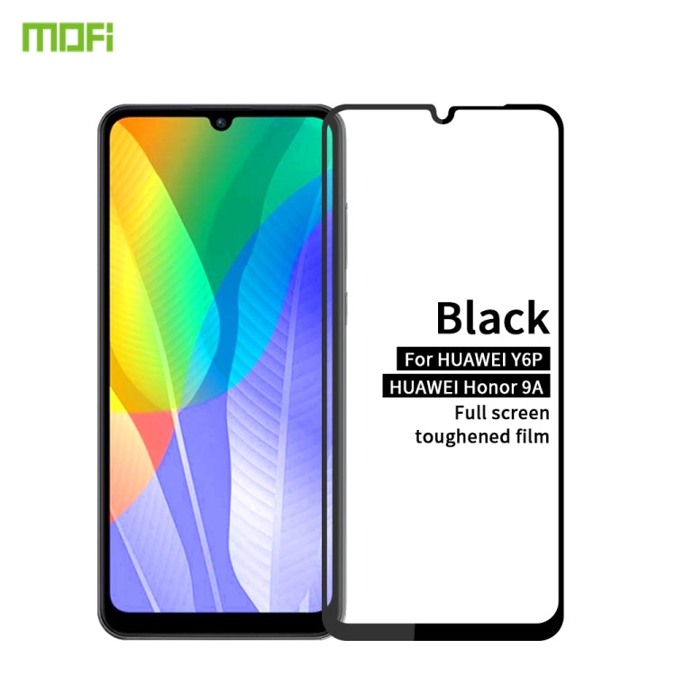 For Huawei Y6P / Honor9A MOFI 9H 2.5D Full Screen Tempered Glass Film(Black) - Huawei Tempered Glass by MOFI | Online Shopping South Africa | PMC Jewellery