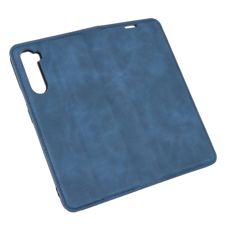 For OnePlus Nord Retro-skin Business Magnetic Suction Leather Case with Holder & Card Slots & Wallet(Dark Blue) - OnePlus Cases by PMC Jewellery | Online Shopping South Africa | PMC Jewellery