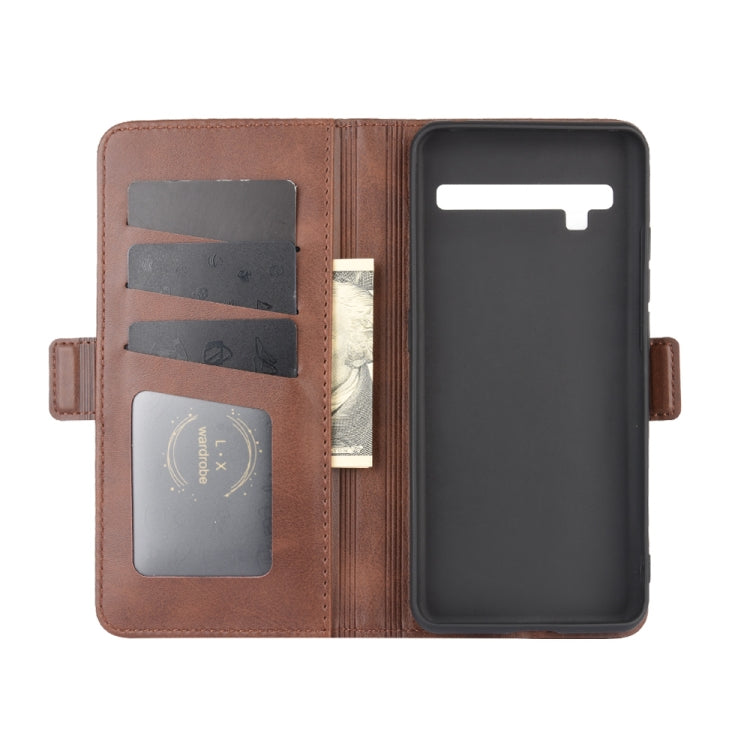 For TCL 10 Pro Dual-side Magnetic Buckle Horizontal Flip Leather Case with Holder & Card Slots & Wallet(Brown) - More Brand by PMC Jewellery | Online Shopping South Africa | PMC Jewellery