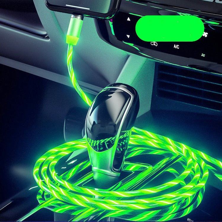 USB to 8 Pin Magnetic Suction Colorful Streamer Mobile Phone Charging  Cable, Length: 1m(Green Light) - Charging Cable & Head by PMC Jewellery | Online Shopping South Africa | PMC Jewellery | Buy Now Pay Later Mobicred