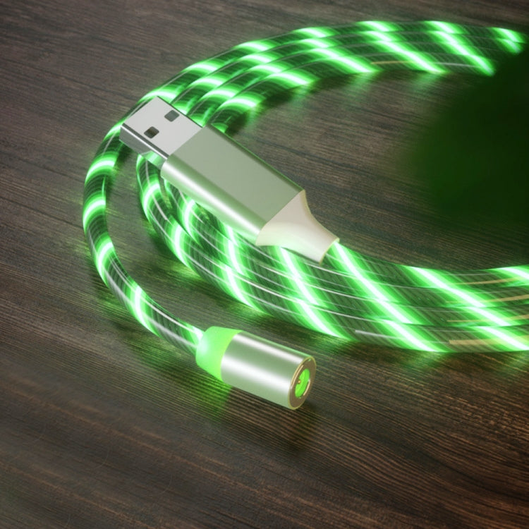 USB to 8 Pin Magnetic Suction Colorful Streamer Mobile Phone Charging  Cable, Length: 1m(Green Light) - Charging Cable & Head by PMC Jewellery | Online Shopping South Africa | PMC Jewellery | Buy Now Pay Later Mobicred